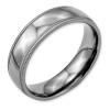 Titanium Grooved And Beaded Edge 6mm Polished Band
