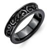 Titanium Black Ti Concave And Etched 5.5mm Polished Band