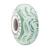 Lace Collection Fern Green Art Murano Glass Bead