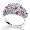 Kaleidoscope Ring – Sterling Silver & Purple Crystals