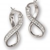 terling Silver Infinity CZ Earrings