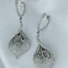 18kt White Gold Diamond Dangle Earrings