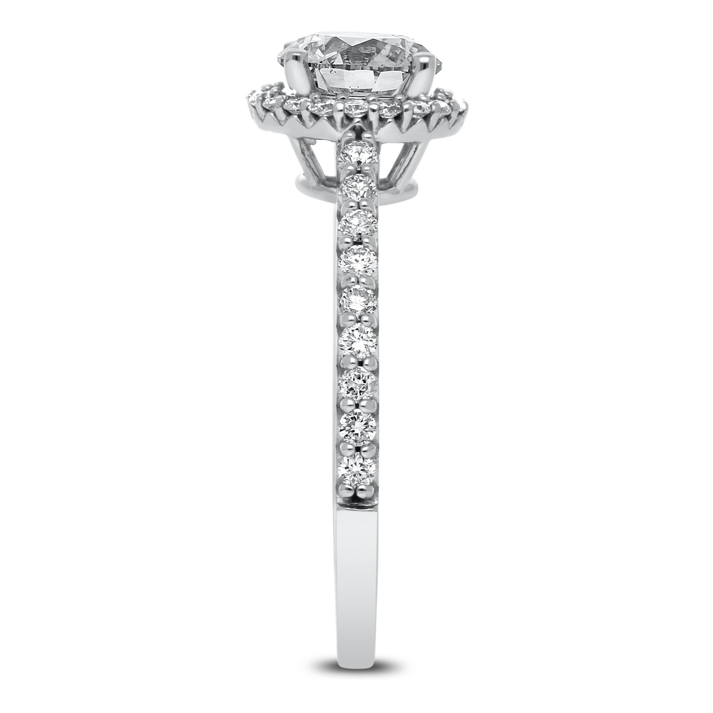 Anabelle Diamond Ring in White Gold - madeinUSAdiamonds