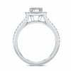 Leya Diamond Ring in White Gold - madeinUSAdiamonds