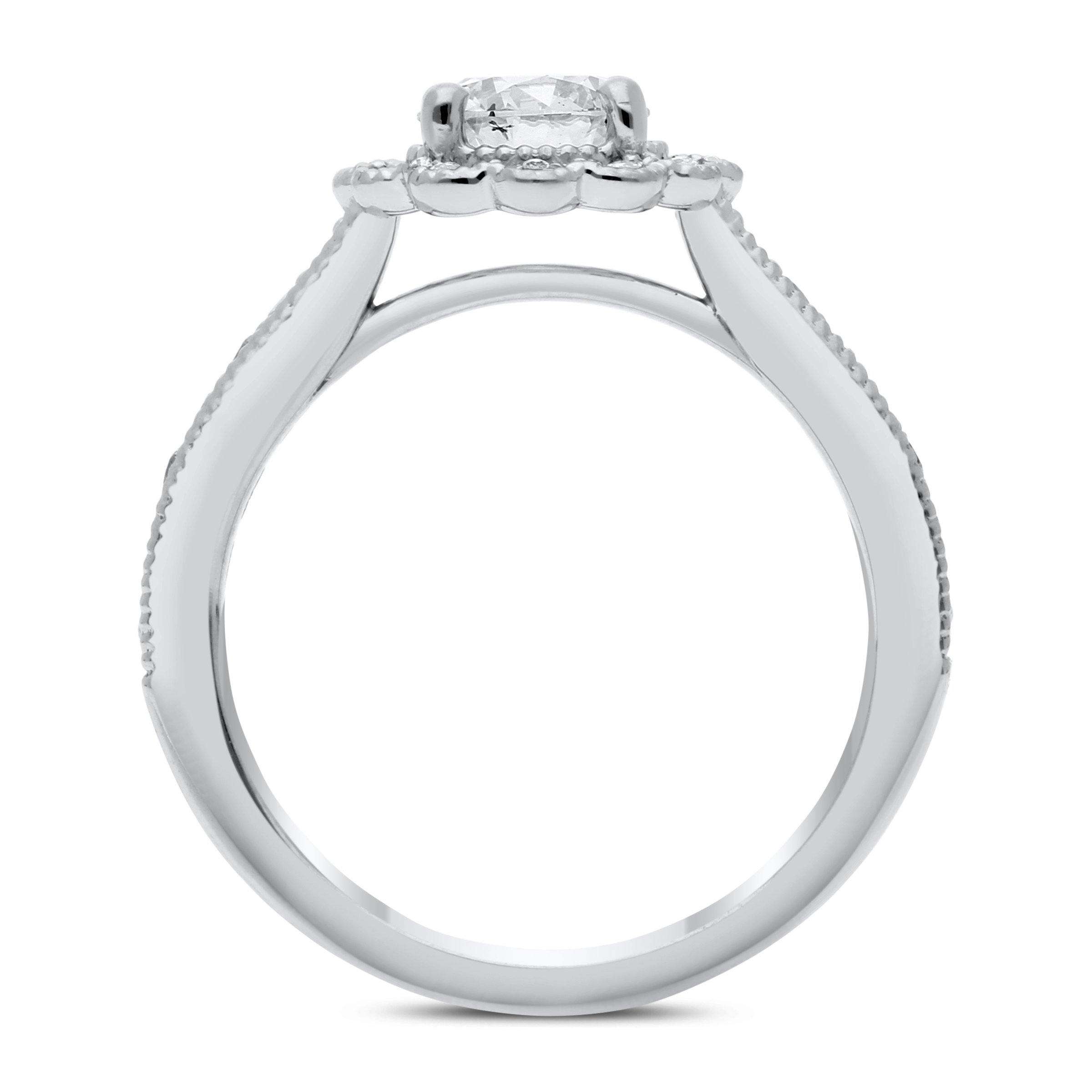 Sardinia Diamond Ring in White Gold - madeinUSAdiamonds