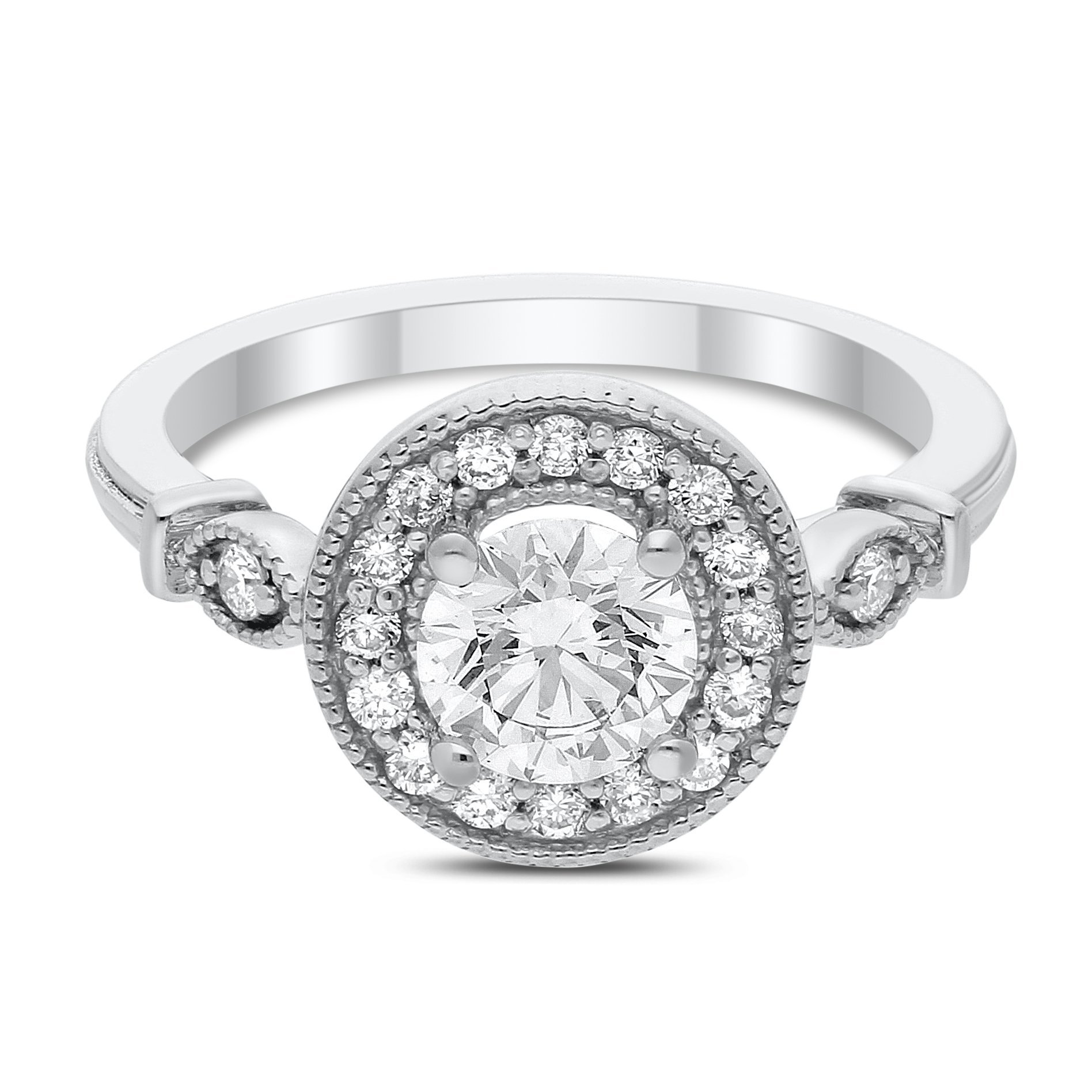 Rimma Diamond Ring in White Gold - madeinUSAdiamonds