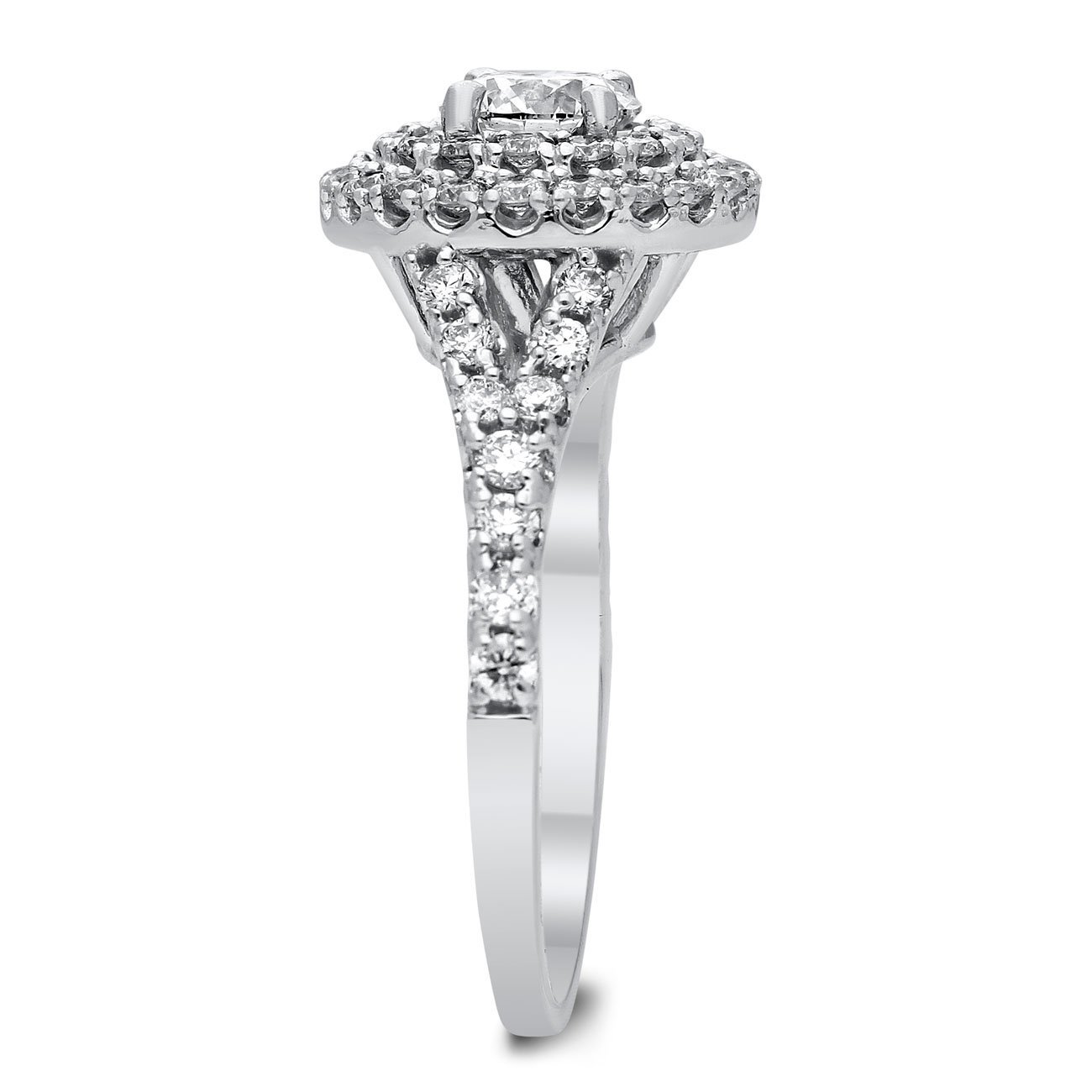 Juna Diamond Ring in White Gold - madeinUSAdiamonds