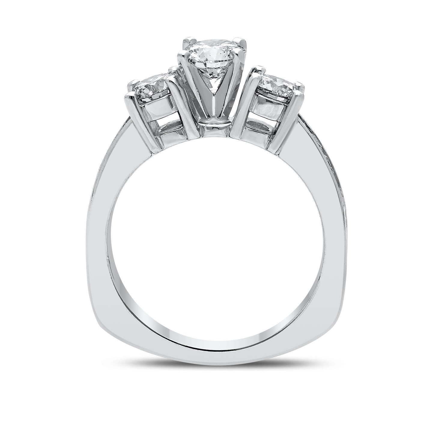 Prana Diamond Ring in White Gold - madeinUSAdiamonds