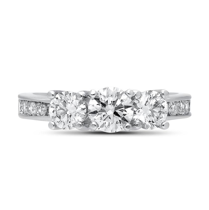 Prana Diamond Ring in White Gold - madeinUSAdiamonds