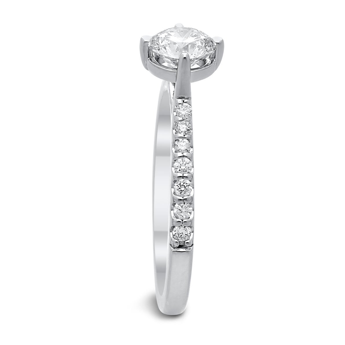 Alana Diamond Ring in White Gold - madeinUSAdiamonds