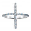 Blue Cosmos Diamond Ring In White Gold