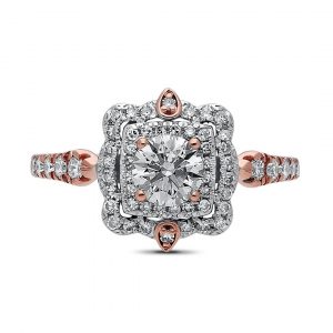 Medina Diamond Ring in Rose Gold - madeinUSAdiamonds