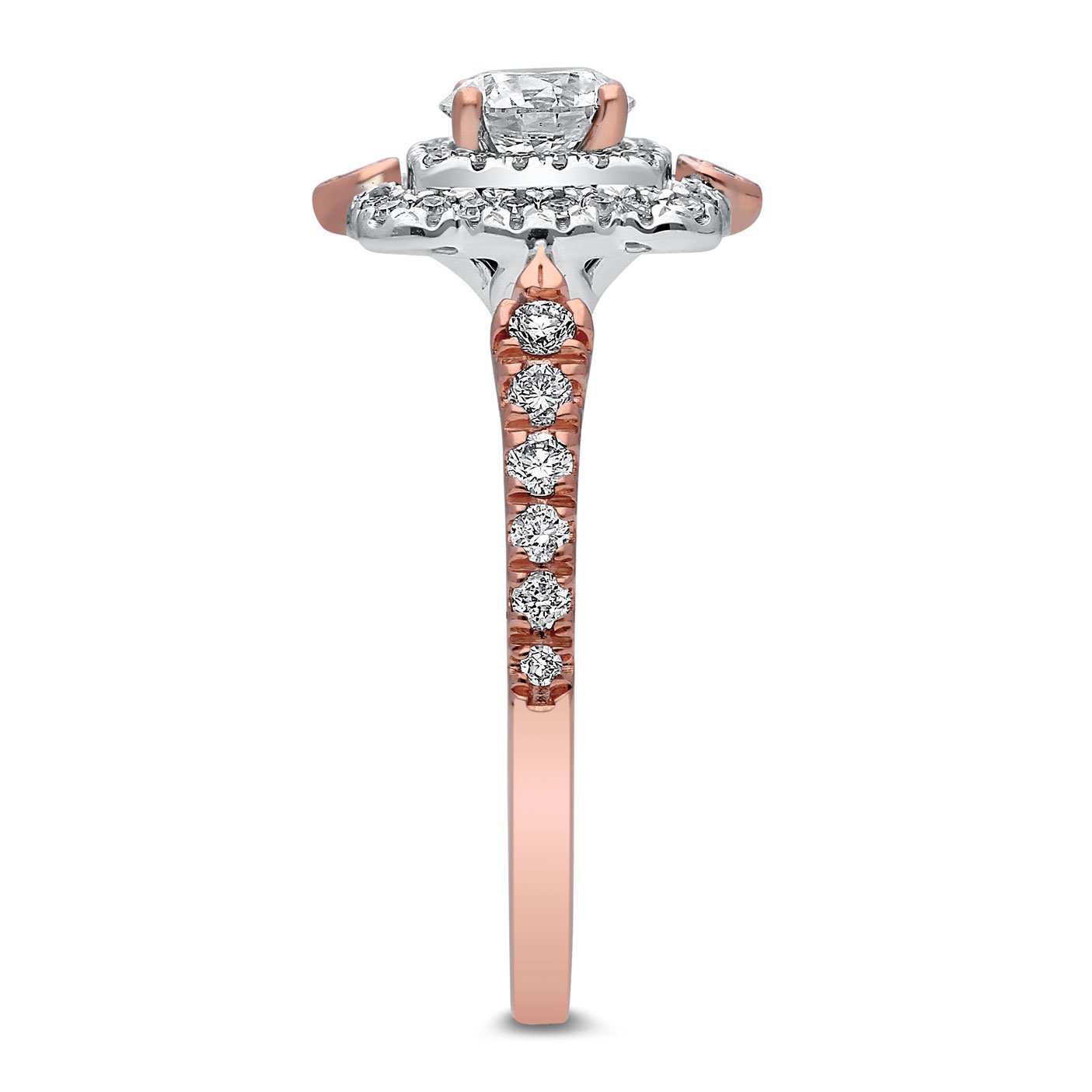 Medina Diamond Ring in Rose Gold - madeinUSAdiamonds