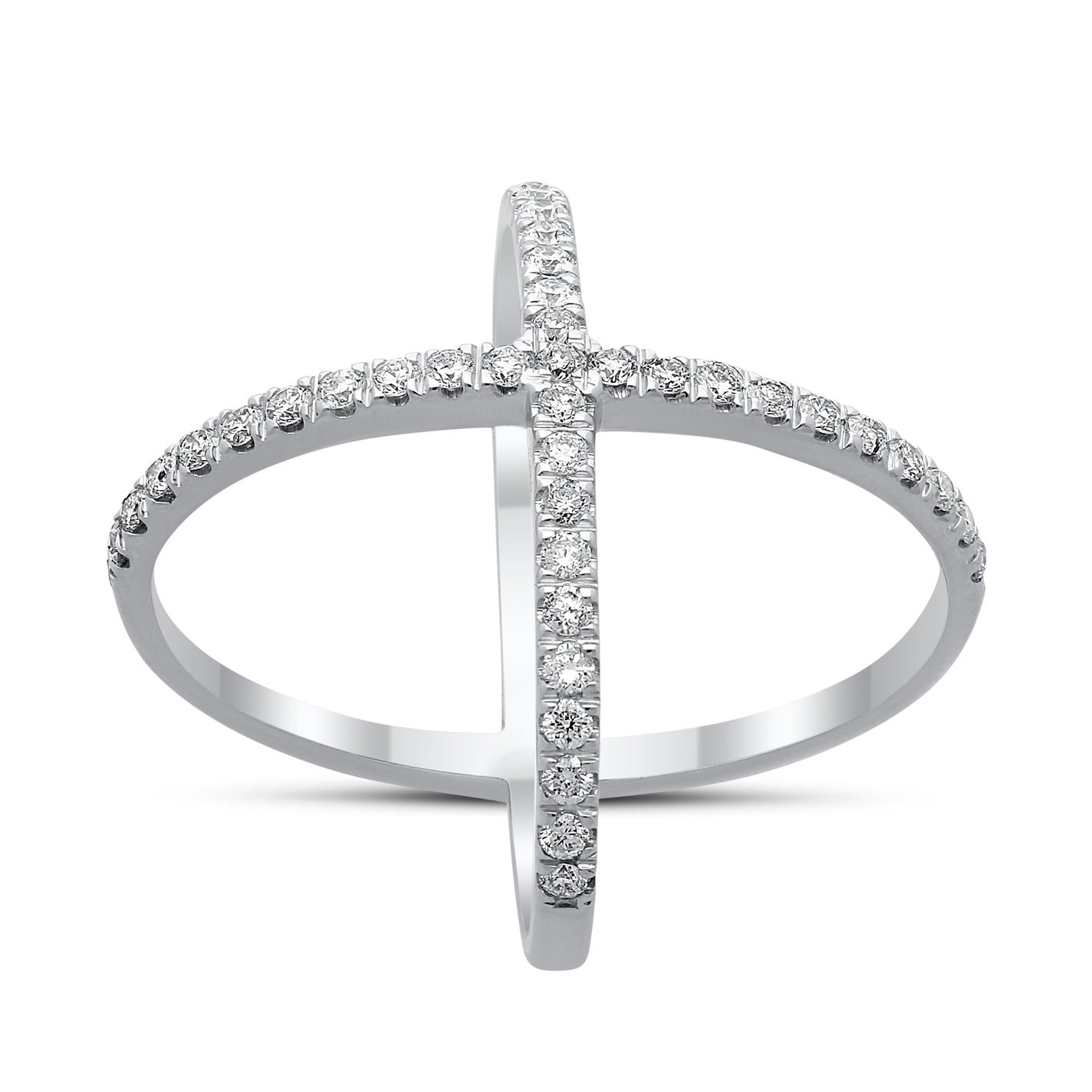 Cosmos Diamond Ring in White Gold - madeinUSAdiamonds
