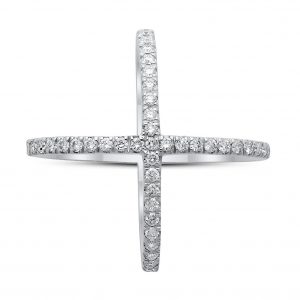 Cosmos Diamond Ring in White Gold - madeinUSAdiamonds