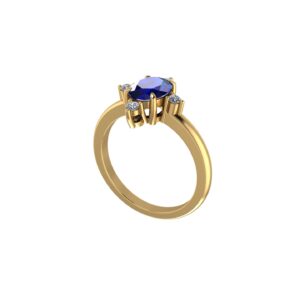 Oval Shape Sapphire Engagement Ring