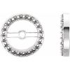 Platinum Halo-Style Earring Jacket Mounting with 7 mm ID