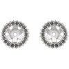 10K X1 White .09 mm Round Earring Jacket Mounting with 5.5 mm ID