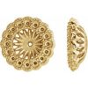 18K Yellow 6 mm ID Earring Jacket Mounting