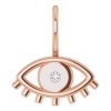 14K Rose 1.7 mm Round Evil Eye Charm/Pendant Mounting