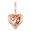 14K Rose Accented Heart Charm/Pendant Mounting