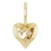 14K Yellow Accented Heart Charm/Pendant Mounting