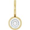 10K Yellow 5 mm Round Solitaire Charm/Pendant Mounting