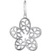 10K White Accented Flower Earring Mounting