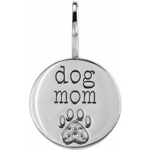 Engraved Paw Print Pendant Mounting