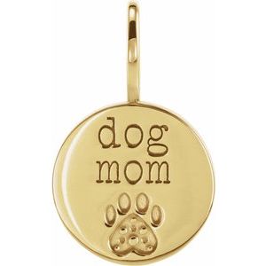 Engraved Paw Print Pendant Mounting