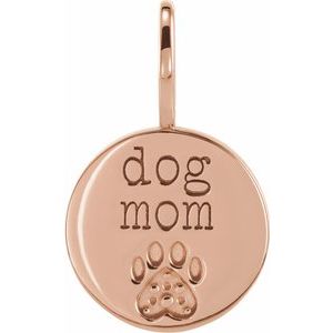 Engraved Paw Print Pendant Mounting