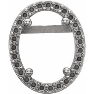 Halo-Style Oval Stud Earring Mounting