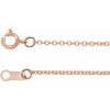 14K Rose 1 mm Cable 16″ Chain