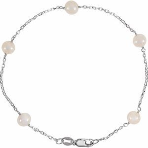 Cultured White Freshwater Pearl Bracelet