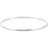 14K White 2 mm Half Round Bangle 7 1/2″ Bracelet