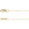 14K Yellow 1 mm Flat Cable 16″ Chain