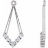 14K White 1/4 CTW Natural Diamond Earring Jackets