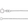 14K White .75 mm Box 24″ Chain