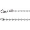 Sterling Silver 3 mm Hollow Bead 20″ Chain