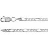 Sterling Silver 2.5 mm Figaro 7″ Chain