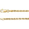 14K Yellow 2.5 mm Diamond-Cut Rope 20″ Chain