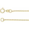 14K Yellow 1 mm Twisted Wheat 7″ Chain