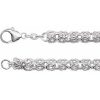 Sterling Silver 6 mm Byzantine 16″ Chain