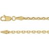 14K Yellow 2.5 mm Diamond-Cut Cable 18″ Chain