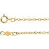 14K Yellow 1.25 mm Rope 16″ Chain