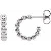 Continuum Sterling Silver Beaded 12 mm Hoop Earrings