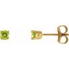 14K Yellow Imitation Peridot Youth Earrings