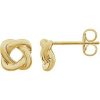 14K Yellow 7×7 mm Knot Earrings