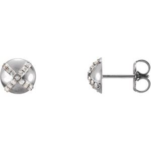 1/8Ctw Natural Diamond Earrings With Backs