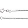 14K White 1 mm Box 18″ Chain